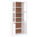 vidaXL Vitrine en verre ALTA blanc 77x35x186 5 cm bois de pin massif