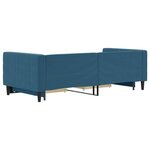 vidaXL Lit de jour avec gigogne et tiroirs sans matelas bleu 90x200 cm