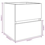 vidaXL Armoire de lavabo Chêne fumé 41x38 5x45 cm Bois d'ingénierie