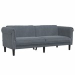 vidaXL Ensemble de canapés 3 Pièces gris foncé velours