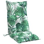 vidaXL Coussins de chaise à dossier haut lot de 4 modèle de feuille