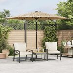 vidaXL Parasol de jardin avec mât en acier marron 288x288x225 cm