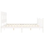vidaXL Cadre de lit sans matelas blanc 200x200 cm bois massif de pin