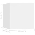 vidaXL Meubles TV muraux 2 Pièces Blanc 30 5x30x30 cm