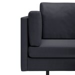 vidaXL Canapé d'angle Gris foncé Tissu