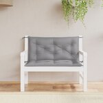 vidaXL Coussins de banc jardin lot de 2 gris 100x50x7 cm tissu Oxford