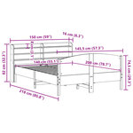vidaXL Cadre de lit sans matelas cire marron 140x200cm bois pin massif