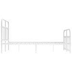 vidaXL Cadre de lit métal sans matelas et pied de lit blanc 120x190 cm