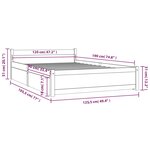 vidaXL Cadre de lit sans matelas avec tiroirs blanc