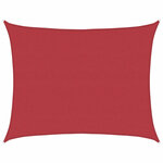 vidaXL Voile d'ombrage 160 g/m² Rouge 6x8 m PEHD