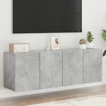 vidaXL Meubles TV muraux 2 Pièces gris béton 60x30x41 cm