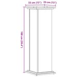 vidaXL Support pour plantes vieux bois 33x33x100 cm bois d'ingénierie