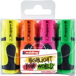 Etui de 4 Mini-surligneurs 7 - Assorti - 1-3 mm EDDING