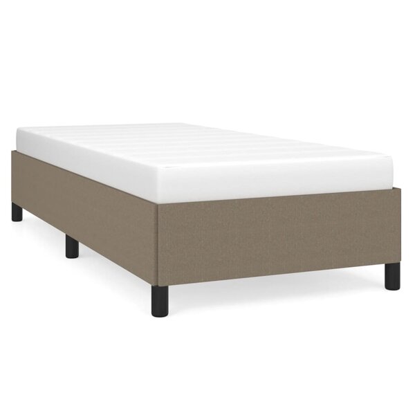 vidaXL Cadre de lit Taupe 100x200 cm Tissu
