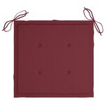 vidaXL Chaises de jardin empilables avec coussins lot de 6 Teck solide