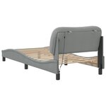 vidaXL Cadre de lit avec LED sans matelas gris clair 80x200 cm tissu