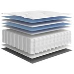 vidaXL Matelas à ressorts ensachés moyen 120x200 cm