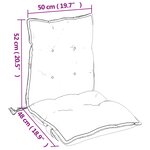 vidaXL Coussins de chaise à dossier bas lot de 2 modèle de feuille