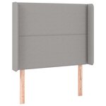vidaXL Sommier à lattes de lit et matelas Gris clair 90x190 cm Tissu