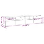 vidaXL Meubles TV muraux 2 Pièces gris béton 80x30x30cm bois d'ingénierie