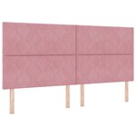 Cadre de lit vidaXL Rose 200x200 cm Velours