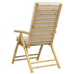 vidaXL Chaises de bistro pliantes lot de 6 et coussins blanc crème