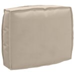 vidaXL Set de coussins de palette 2 pièces taupe en tissu oxford