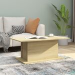 vidaXL Table basse chêne sonoma 102x55 5x40 cm bois d'ingénierie