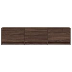 vidaXL Meuble TV avec LED chêne marron 165x34x40 cm bois d'ingénierie