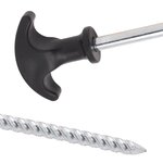 vidaXL Piquets de tente 12 Pièces 20 cm Ø7 mm acier galvanisé