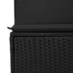 vidaXL Ensemble de Canapé de Jardin de 6 Pièces avec Coussins Beige Rattan