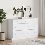vidaXL Commode ALTA blanc 112x35x73 cm bois massif de pin