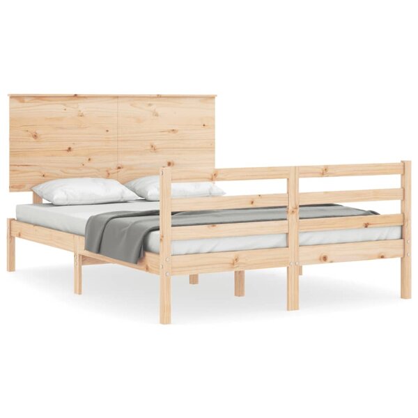 vidaXL Cadre de lit sans matelas 120x200 cm bois massif