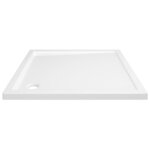 vidaXL Receveur de douche carré ABS Blanc 80x80 cm