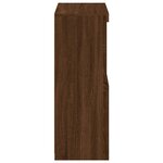 vidaXL Armoire latérale avec lumières LED chêne marron bois ingénierie