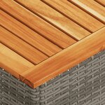 vidaXL Salon de jardin avec coussins 5 Pièces gris résine tressée acacia