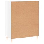 vidaXL Buffet Blanc brillant 69 5x34x90 cm Bois d'ingénierie