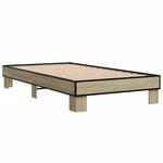 vidaXL Cadre de lit sans matelas chêne sonoma 90x190 cm