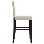 vidaXL Chaises de bar lot de 2 bois massif d'hévéa et similicuir