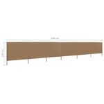 vidaXL Paravent 6 panneaux Tissu 800 x 160 cm Taupe