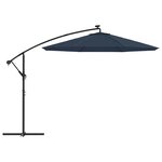 vidaXL Tissu de remplacement pour parasol déporté Bleu 350 cm