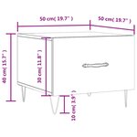 vidaXL Table basse Noir 50x50x40 cm Bois d'ingénierie