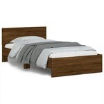vidaXL Cadre de lit sans matelas avec tête de lit 100x200 cm