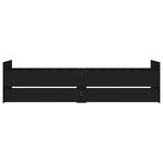 vidaXL Cadre de lit avec tiroirs sans matelas noir 100x200 cm
