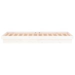 vidaXL Cadre de lit à LED sans matelas blanc bois massif