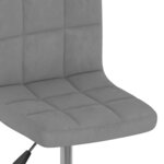 vidaXL Tabouret de bar pivotant Gris clair Velours