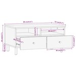 vidaXL Table basse 80x54x40 cm bois massif d'acacia