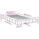 vidaXL Cadre de lit sans matelas chêne sonoma 120x200 cm