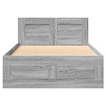 vidaXL Cadre de lit avec tête de lit sonoma gris 75x190 cm