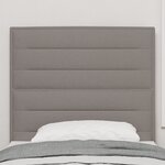 vidaXL Tête de lit LED Design Lignes Taupe 90 cm Tissu